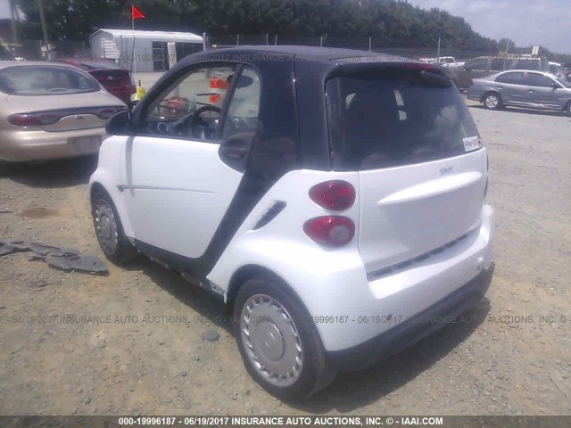 WMEEJ3BA2FK794430 - 2015 SMART FORTWO PURE/PASSION WHITE photo 3
