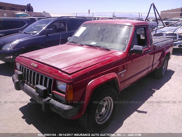 1J7FT66L6KL612661 - 1989 JEEP COMANCHE ELIMINATOR RED photo 2