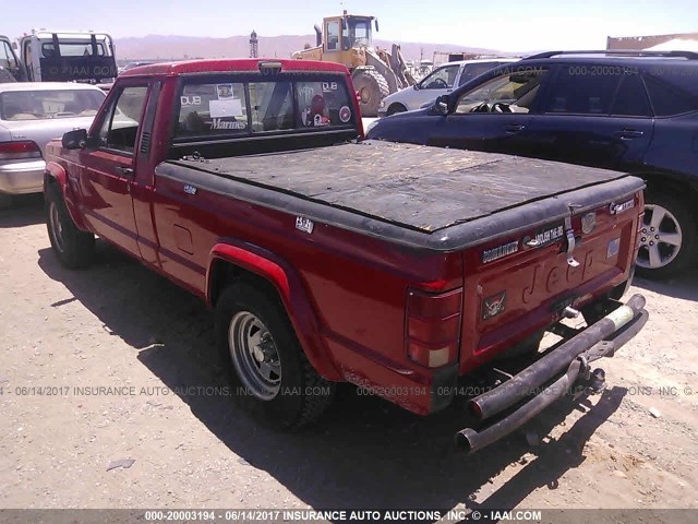 1J7FT66L6KL612661 - 1989 JEEP COMANCHE ELIMINATOR RED photo 3