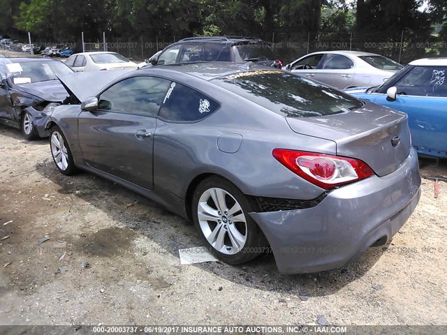 KMHHU6KH2BU062326 - 2011 HYUNDAI GENESIS COUPE 3.8L GRAY photo 3