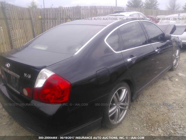 JNKBY01E37M402978 - 2007 INFINITI M45 SPORT BLACK photo 4