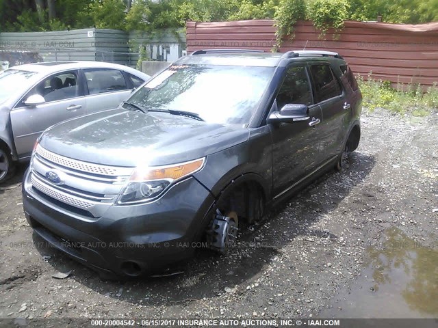 1FM5K8D83FGB88751 - 2015 FORD EXPLORER XLT GRAY photo 2