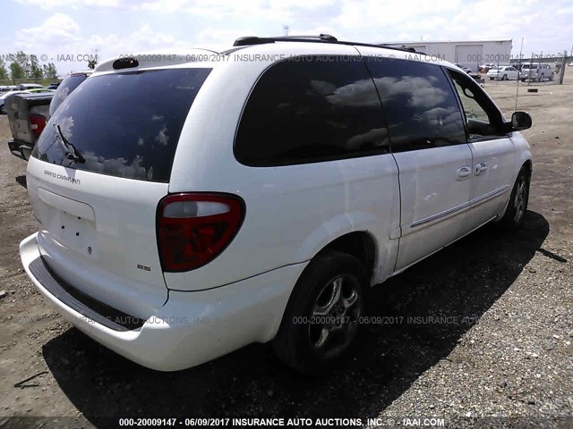 2B8GP54L72R565913 - 2002 DODGE GRAND CARAVAN ES WHITE photo 4