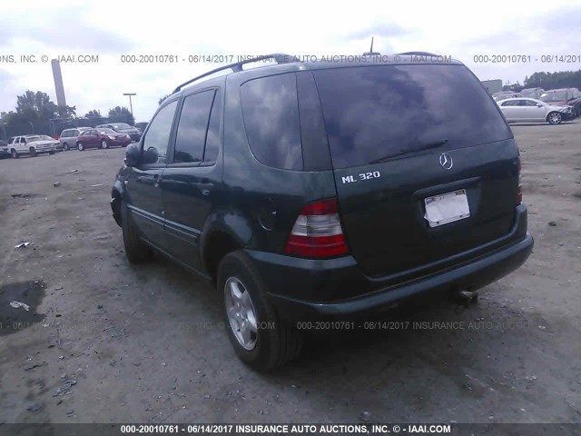 4JGAB54E01A227438 - 2001 MERCEDES-BENZ ML 320 GREEN photo 3