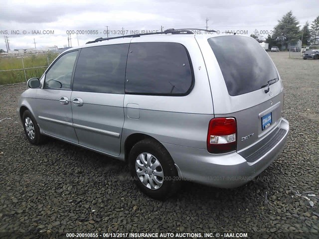 KNDUP132656737353 - 2005 KIA SEDONA EX/LX SILVER photo 3