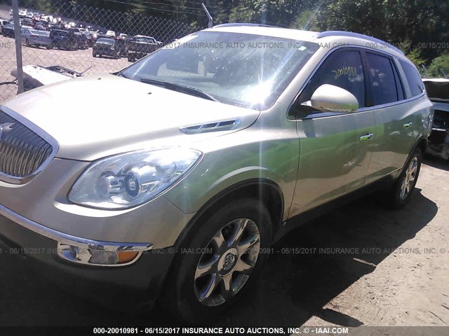 5GAEV23728J107943 - 2008 BUICK ENCLAVE CXL ოქროსფერი ფოტო 2