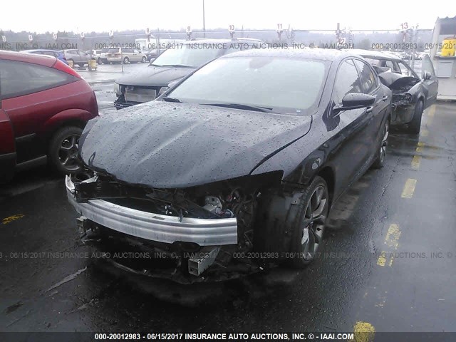 1C3CCCBG3FN543066 - 2015 CHRYSLER 200 S BLACK photo 2