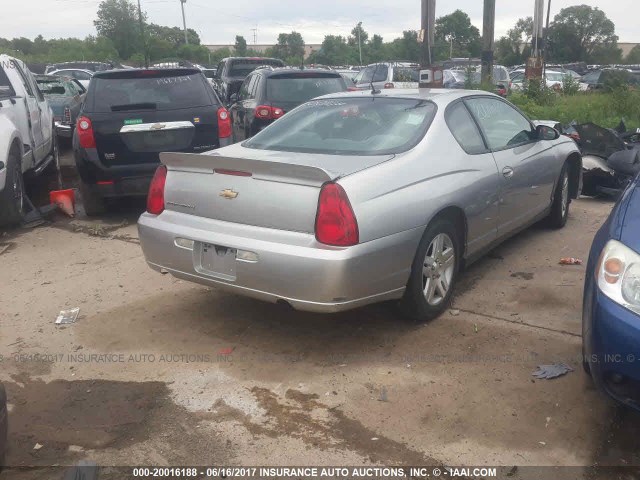 2G1WK151769172092 - 2006 CHEVROLET MONTE CARLO LT SILVER photo 4