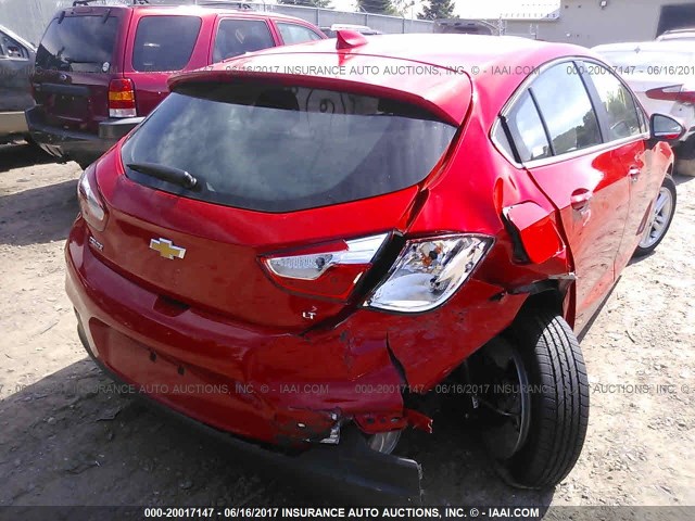 3G1BE6SM2HS594245 - 2017 CHEVROLET CRUZE LT RED photo 6