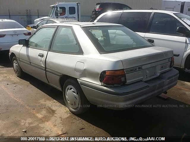 3FAPP11J3MR102993 - 1991 FORD ESCORT LX GRAY photo 3