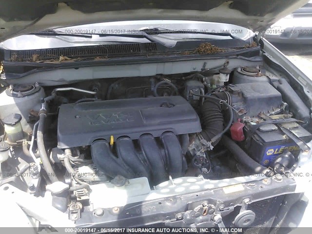 2T1KR32E94C187517 - 2004 TOYOTA COROLLA MATRIX XR SILVER photo 10