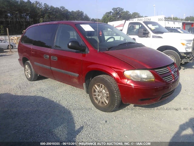 1D4GP24R36B535452 - 2006 DODGE GRAND CARAVAN SE RED photo 1