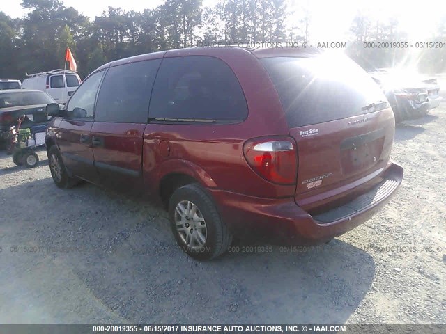 1D4GP24R36B535452 - 2006 DODGE GRAND CARAVAN SE RED photo 3