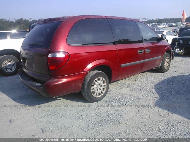 1D4GP24R36B535452 - 2006 DODGE GRAND CARAVAN SE RED photo 4