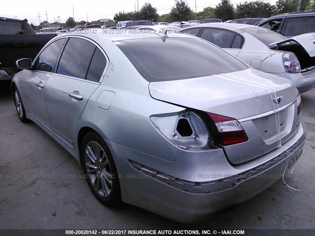 KMHGC4DD6DU250413 - 2013 HYUNDAI GENESIS 3.8L SILVER photo 3