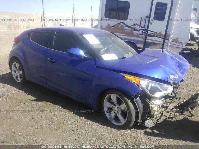 KMHTC6AD7CU042974 - 2012 HYUNDAI VELOSTER BLUE photo 1