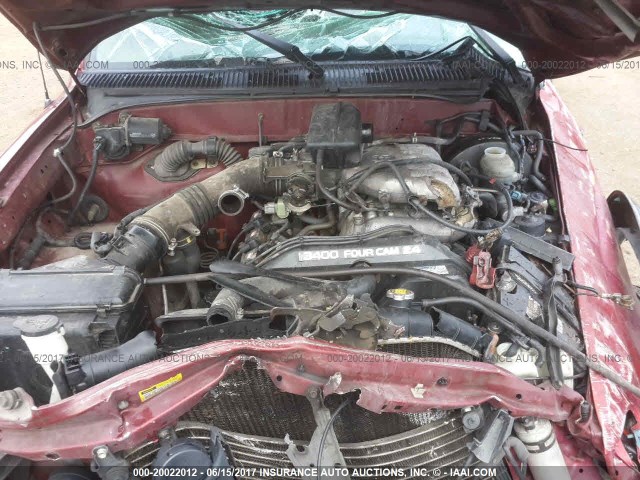 5TEGN92NX1Z832296 - 2001 TOYOTA TACOMA DOUBLE CAB PRERUNNER MAROON photo 10