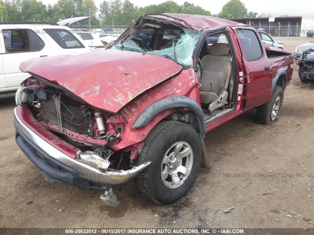 5TEGN92NX1Z832296 - 2001 TOYOTA TACOMA DOUBLE CAB PRERUNNER MAROON photo 2