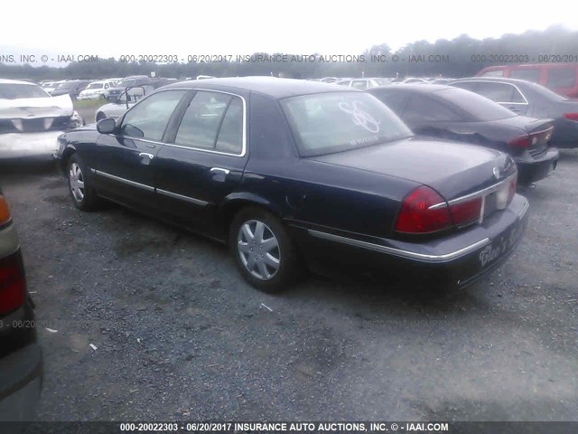 2MEFM74W1XX632148 - 1999 MERCURY GRAND MARQUIS GS BLUE photo 3