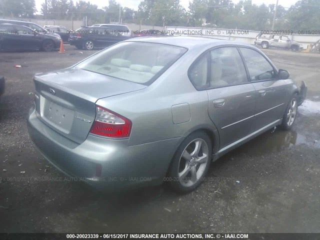 4S3BL616697217479 - 2009 SUBARU LEGACY 2.5I GREEN photo 4