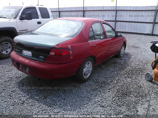 3FAFP13P41R194334 - 2001 FORD ESCORT RED photo 4