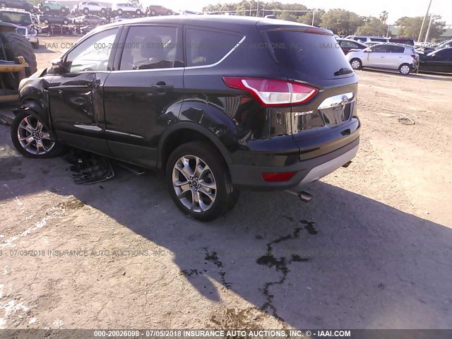 1FMCU0HX6DUD50424 - 2013 FORD ESCAPE SEL BLACK photo 3