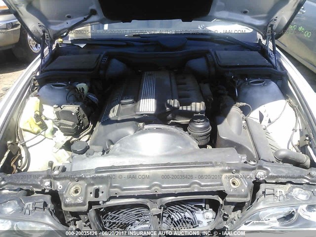 WBADT43431GF57265 - 2001 BMW 525 I AUTOMATIC SILVER photo 10