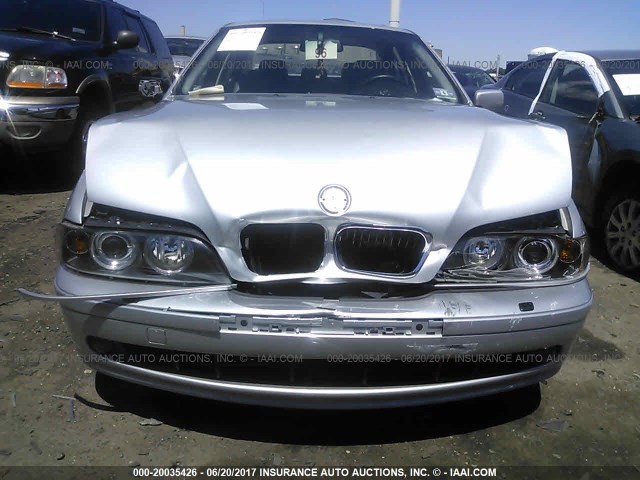 WBADT43431GF57265 - 2001 BMW 525 I AUTOMATIC SILVER photo 6
