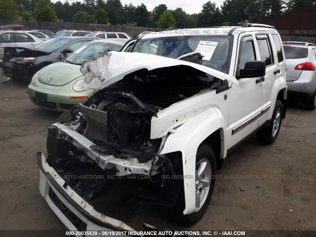 1J8GN58K28W141673 - 2008 JEEP LIBERTY LIMITED WHITE photo 2