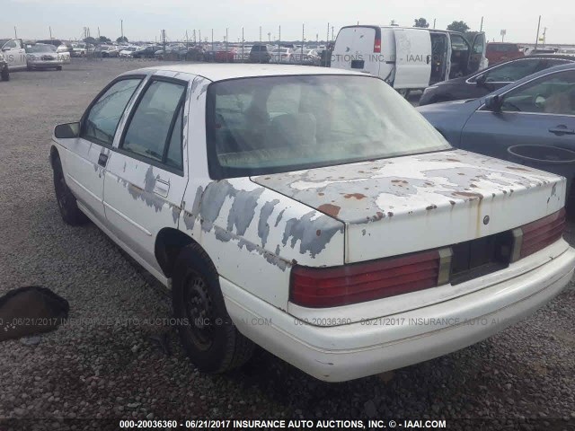 1G1LD5545SY291800 - 1995 CHEVROLET CORSICA WHITE photo 3