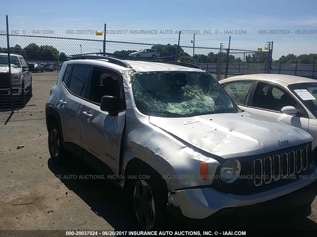 ZACCJAAB1HPF08029 - 2017 JEEP RENEGADE SPORT Արծաթագույն լուսանկար 1