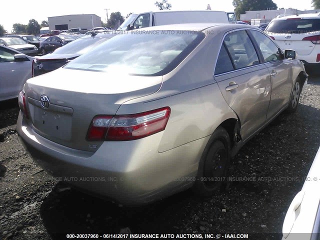 4T1BE46K77U136604 - 2007 TOYOTA CAMRY NEW GENERAT CE/LE/XLE/SE GOLD photo 4