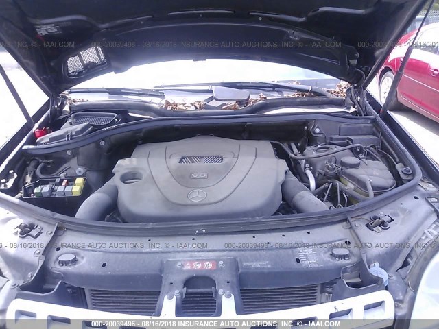 4JGBB8GB3AA589156 - 2010 MERCEDES-BENZ ML 350 4MATIC BLACK photo 10