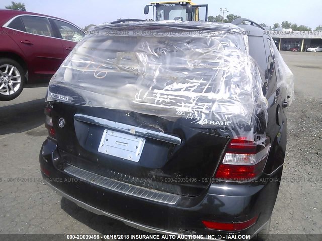 4JGBB8GB3AA589156 - 2010 MERCEDES-BENZ ML 350 4MATIC BLACK photo 6