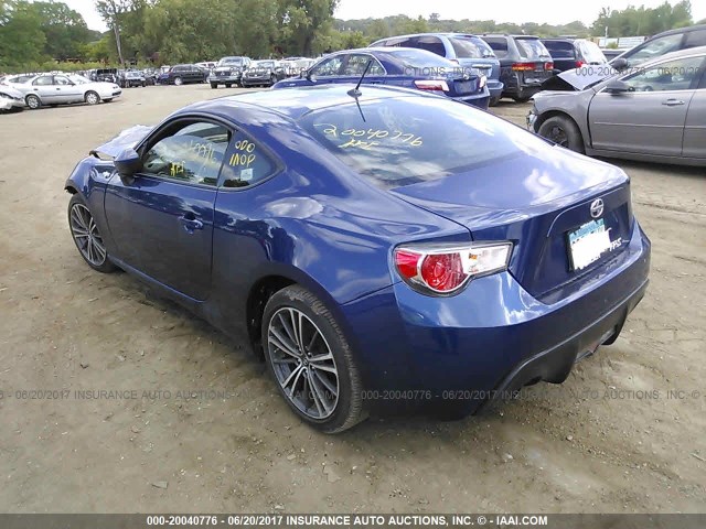 JF1ZNAA13D1707430 - 2013 TOYOTA SCION FR-S BLUE photo 3