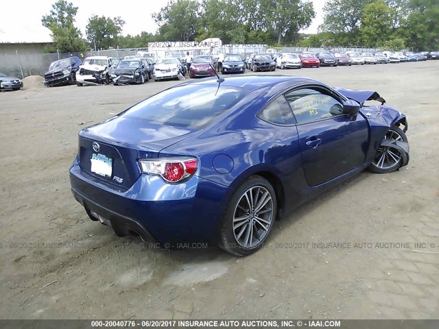 JF1ZNAA13D1707430 - 2013 TOYOTA SCION FR-S ლურჯი ფოტო 4