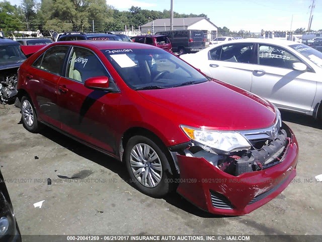 4T1BF1FK2CU525897 - 2012 TOYOTA CAMRY SE/LE/XLE RED photo 1