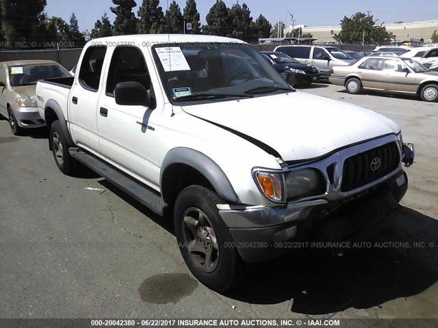 5TEGN92N41Z802937 - 2001 TOYOTA TACOMA DOUBLE CAB PRERUNNER WHITE photo 1