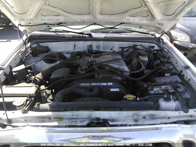 5TEGN92N41Z802937 - 2001 TOYOTA TACOMA DOUBLE CAB PRERUNNER WHITE photo 10
