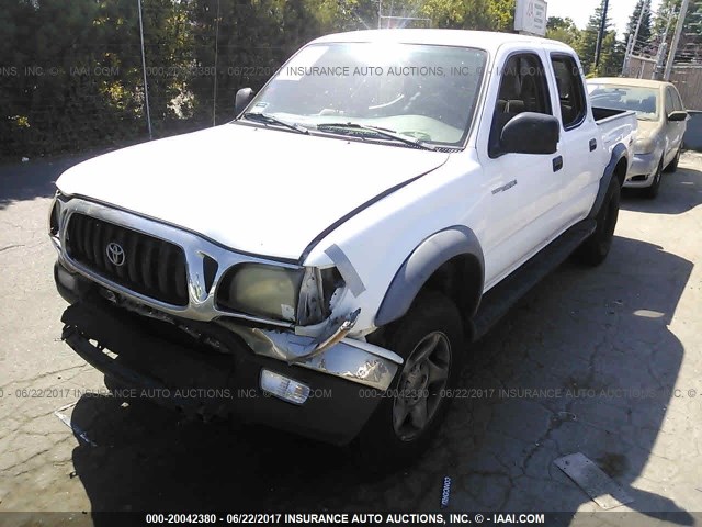 5TEGN92N41Z802937 - 2001 TOYOTA TACOMA DOUBLE CAB PRERUNNER WHITE photo 2