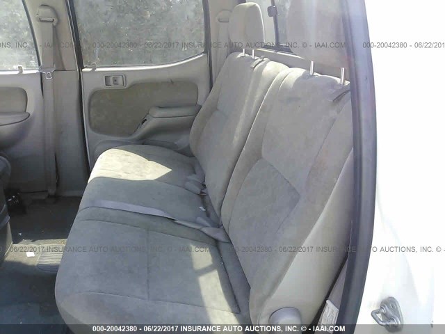 5TEGN92N41Z802937 - 2001 TOYOTA TACOMA DOUBLE CAB PRERUNNER WHITE photo 8