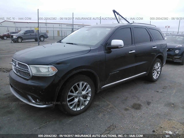 1C4SDJET7EC563221 - 2014 DODGE DURANGO CITADEL BLACK photo 2