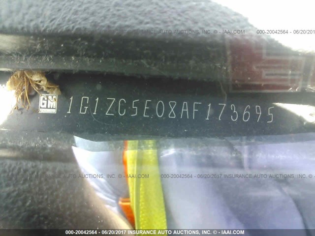 1G1ZC5E08AF173695 - 2010 CHEVROLET MALIBU 1LT 银色 照片 9