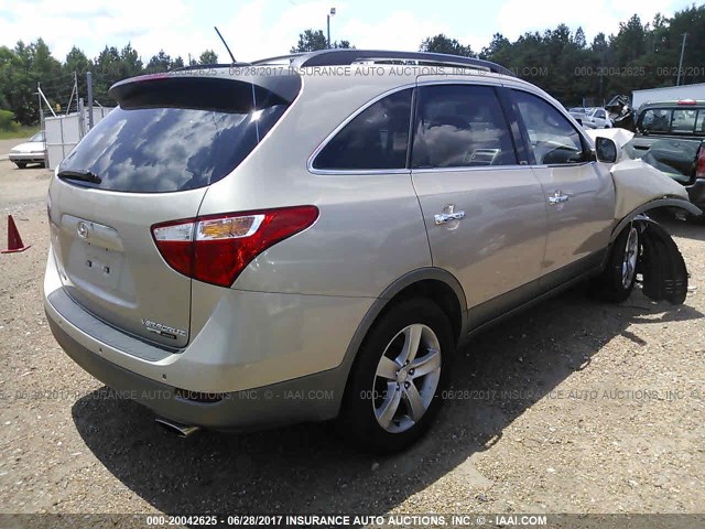 KM8NU73C38U037665 - 2008 HYUNDAI VERACRUZ GLS/SE/LIMITED GOLD photo 4