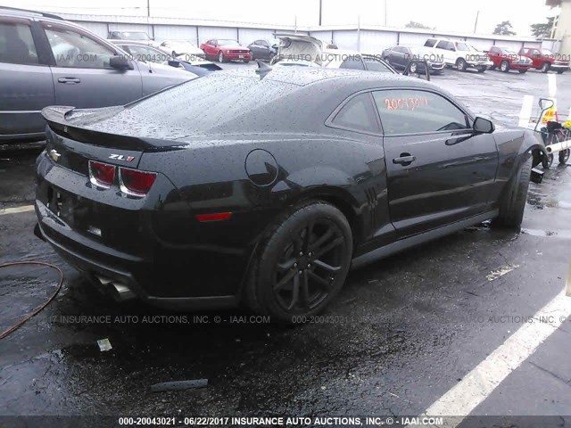 2G1FL1EP1D9803160 - 2013 CHEVROLET CAMARO ZL1 BLACK photo 4