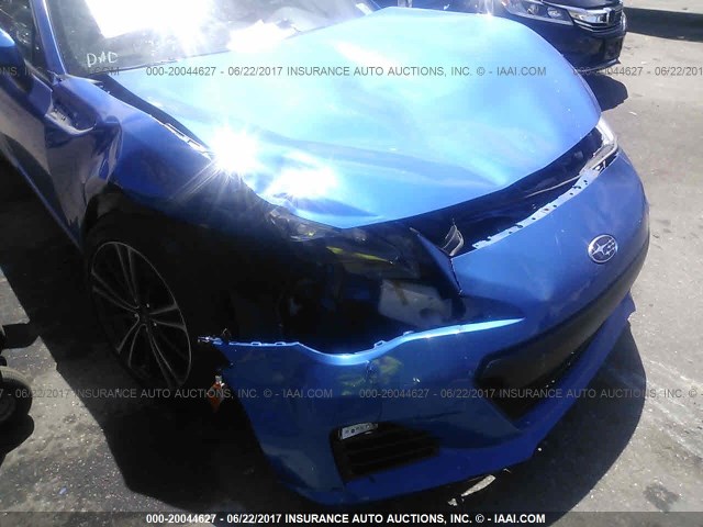 JF1ZCAB17E9600422 - 2014 SUBARU BRZ 2.0 PREMIUM BLUE photo 6