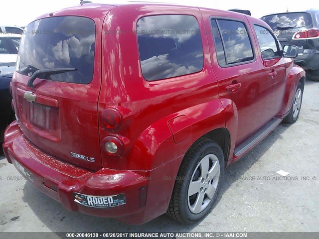 3GNCA33B09S505879 - 2009 CHEVROLET HHR LS RED photo 4