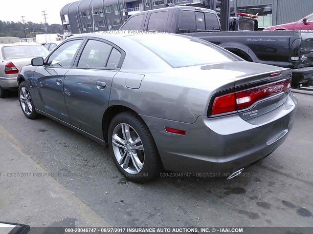 2C3CDXDT6CH160063 - 2012 DODGE CHARGER R/T GRAY photo 3
