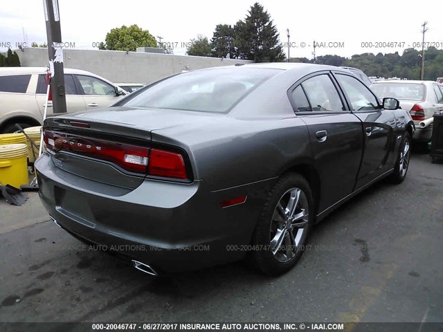 2C3CDXDT6CH160063 - 2012 DODGE CHARGER R/T GRAY photo 4