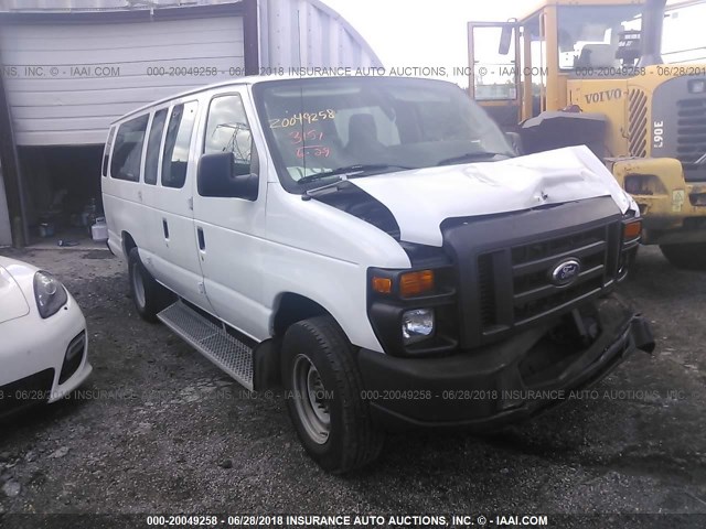 1FTSS3EL9EDA92183 - 2014 FORD ECONOLINE E350 SUPER DUTY VAN WHITE photo 1